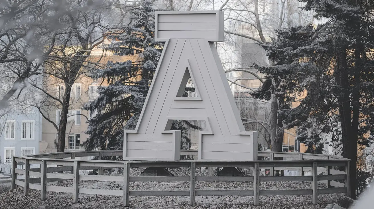 a 60 ft tall letter a sits at hayden butt