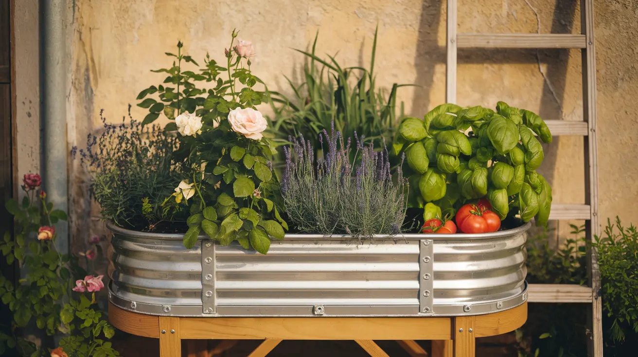 r oval stand-up steel raised garden bed